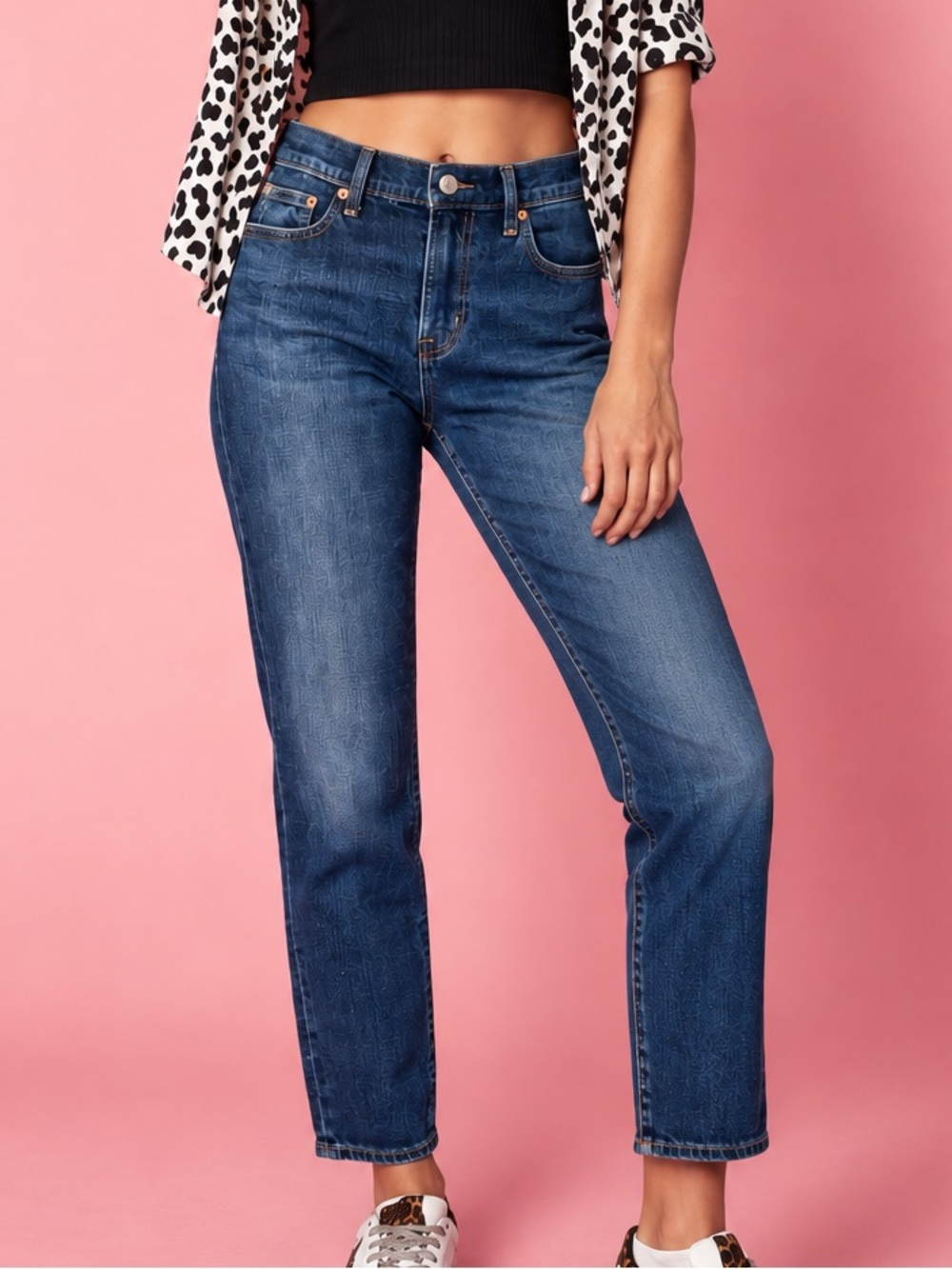 Gap Mid Rise Girlfriend Jeans Dark Wash Size 25  NWOT